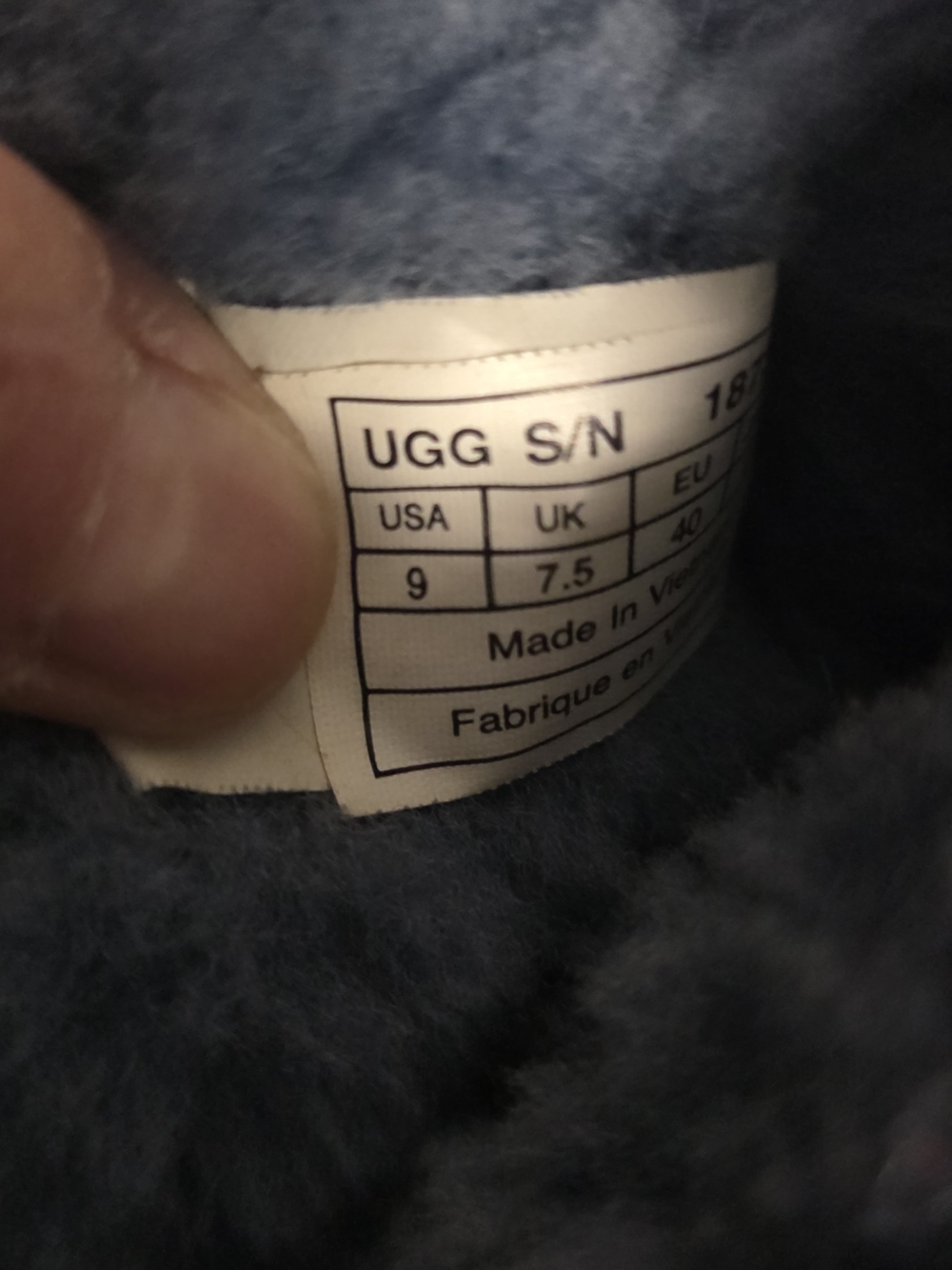 Women's UGG Tall Button Suede Boots in Slate Blue Sz 9 - Picture 6 of 6